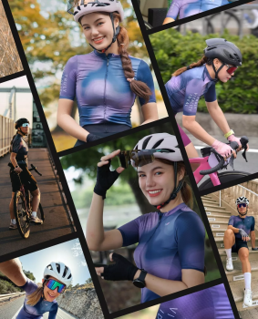 Preview: ROCKBROS | TVI Damen Kurzarm Rennrad-Trikot – Atmungsaktives Radtrikot mit Reißverschluss für den Sommer